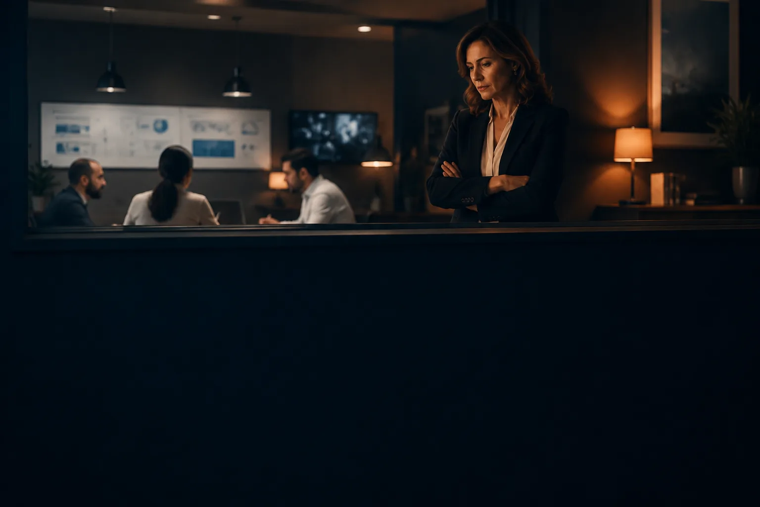 Directora observando una sesión de investigación de mercado en curso