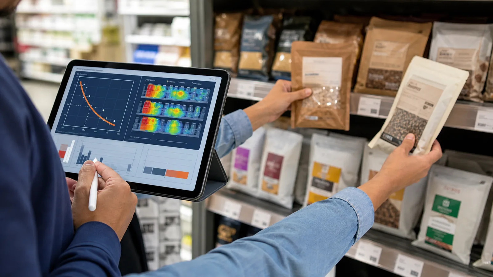 Analisis de neuro pricing en anaquel con curva de precio y mapas de atencion